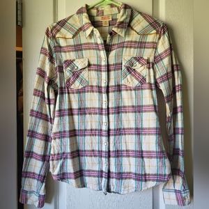 Woman's Button Down Flannel Shirt
